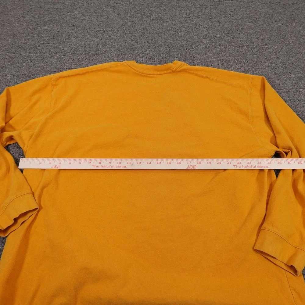 Levi's Sweatshirt Mens XL Yellow Relaxed Fit Crewneck Fleece Logo‎ Pullover
